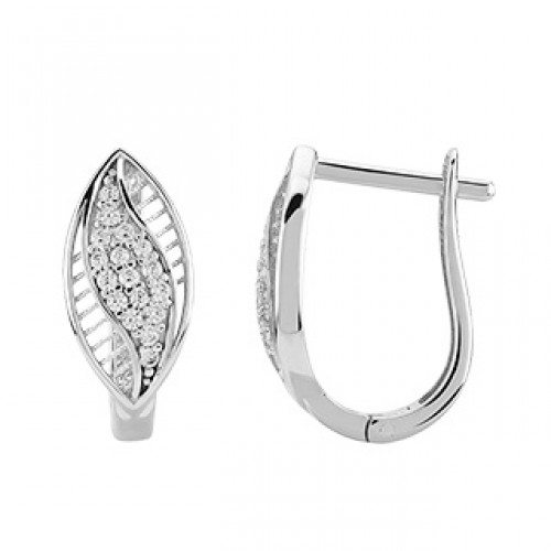 Boucles d'oreilles en argent, zircon, SI40-26